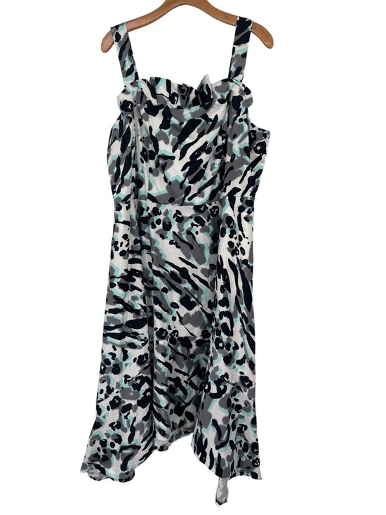 Christian Siriano Dresses & Skirts - Christian Siriano  Lane Bryant Womens  Animal Print Dress Size 20 Cotton Blend